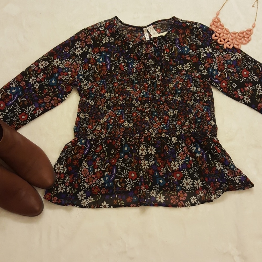 Peplum Floral Blouse